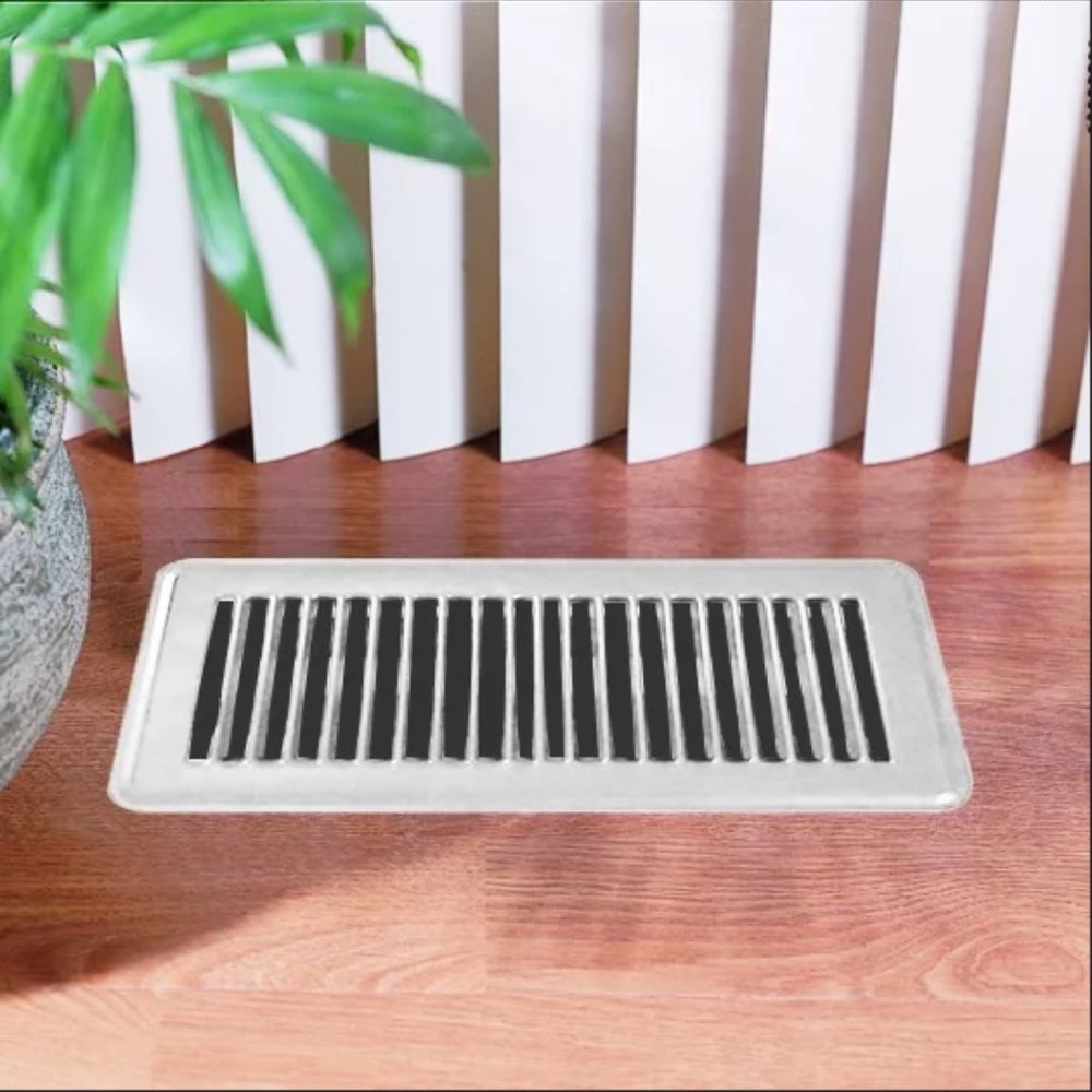 Deflecto Floor Register 4" x 10" White (RGFW104)